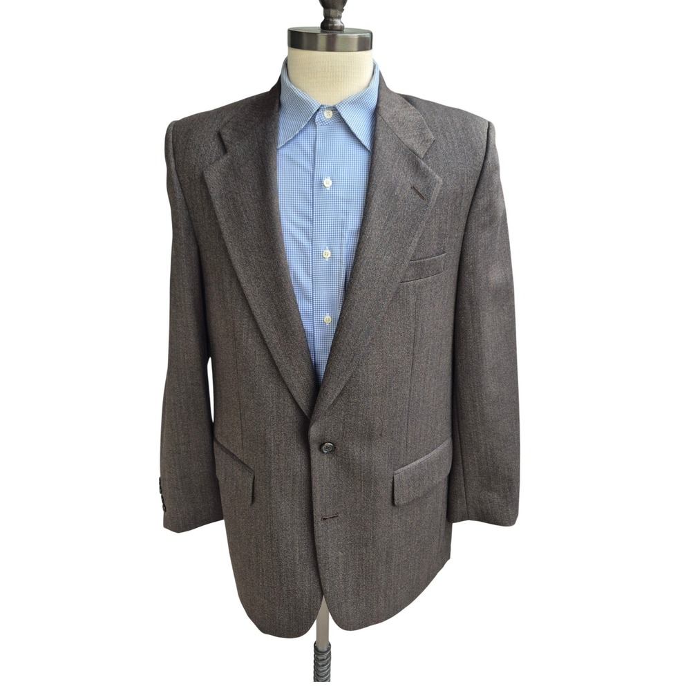 Burberrys Prorsum Mens Brown Herringbone Tweed Pure Wool Sport Coat 42 R L VTG